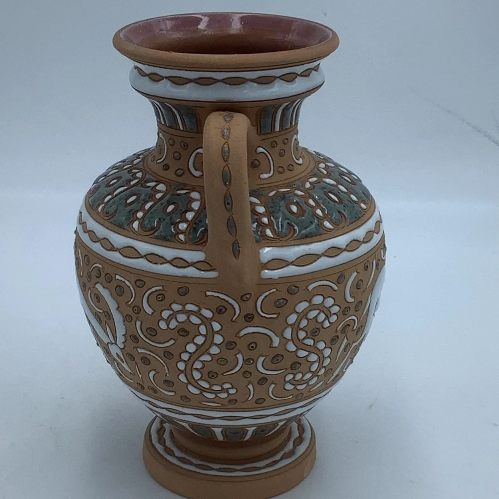 Handmade Dakas Keramic Rodos Greece Vase